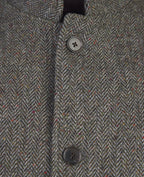 Magee Cavan Donegal Tweed Gilet in Grey Herringbone