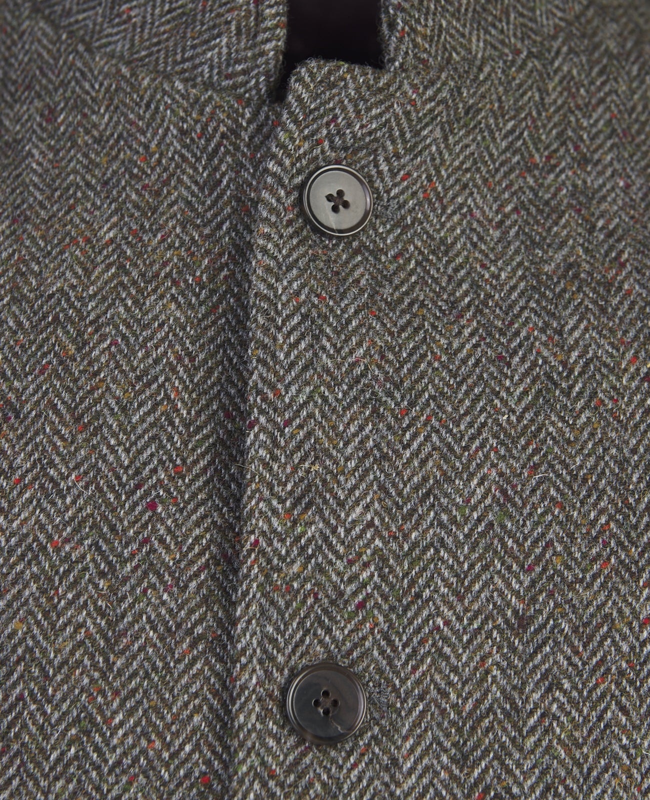 Magee Cavan Donegal Tweed Gilet in Grey Herringbone