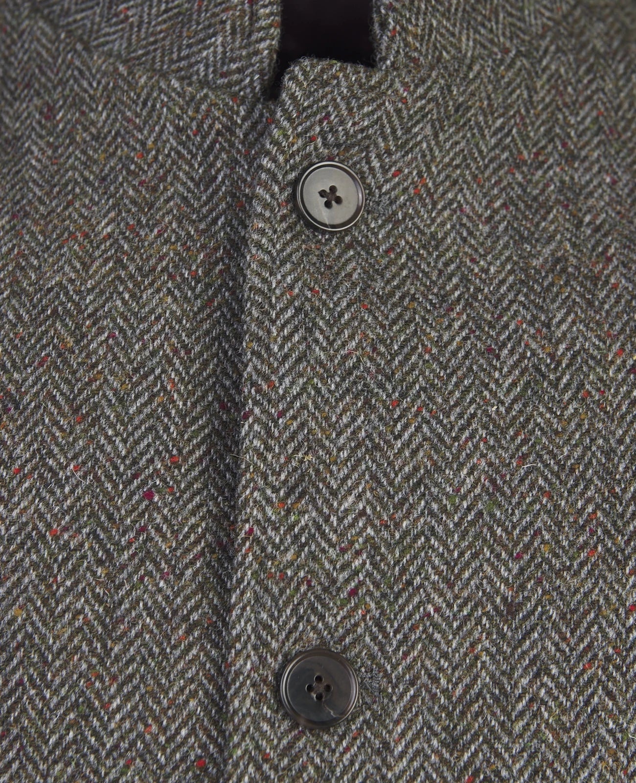 Cavan Donegal Tweed Gilet in Grey Herringbone