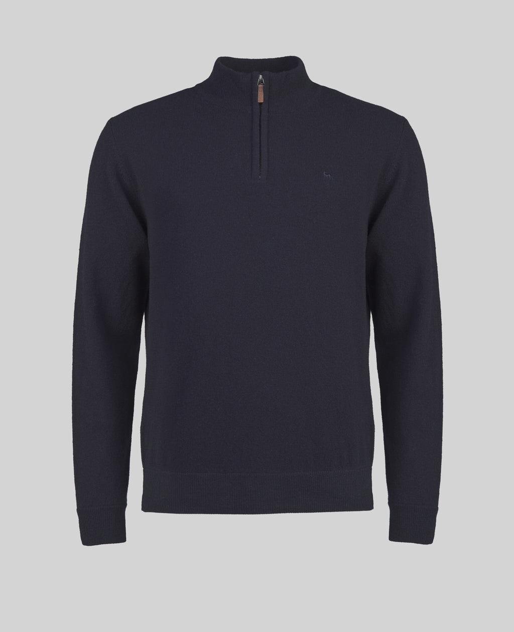 Magee Lunnaigh Lambswool 1/4 Zip Jumper in Navy