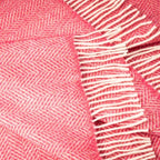 John Hanly Merino Wool Cashmere Dusty Pink Bubblegum Herringbone Throw