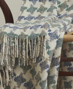 ST. BRIGID'S CROSS THROW IN BLUE & CREAM