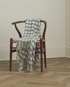 ST. BRIGID'S CROSS THROW IN BLUE & CREAM