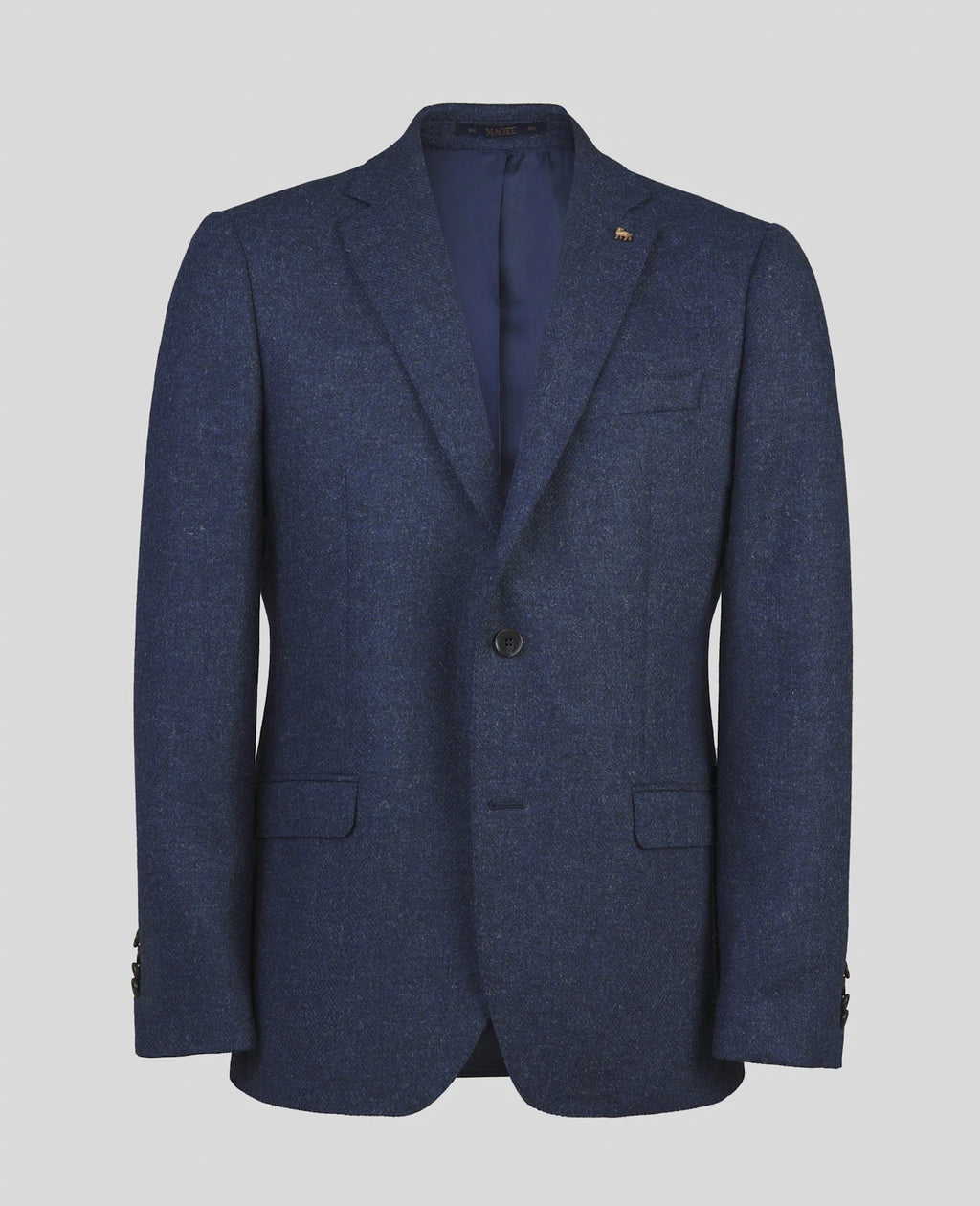 Liffey Tweed Blazer in Blue Herringbone