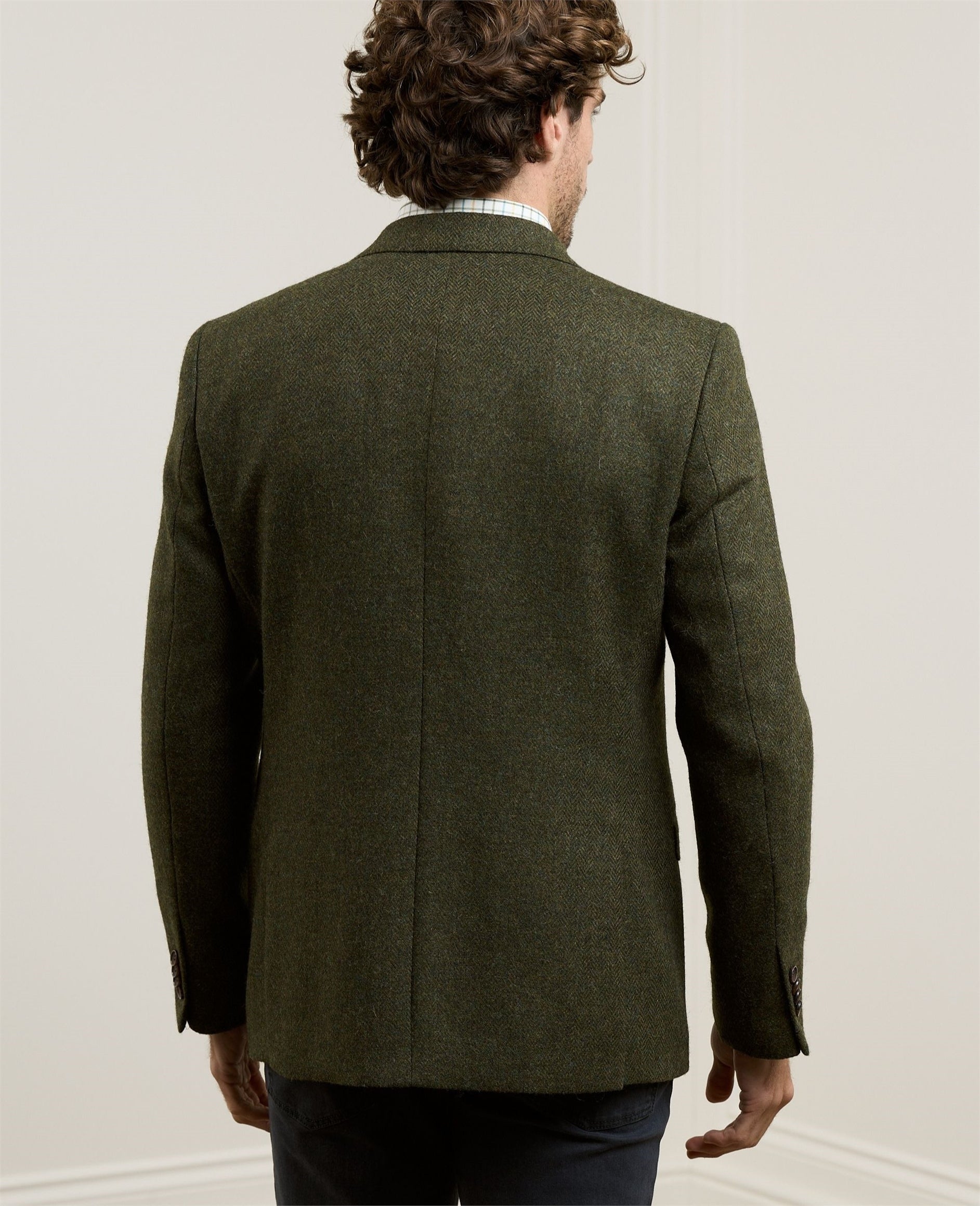 Magee Ennis Blazer in Moss Herringbone