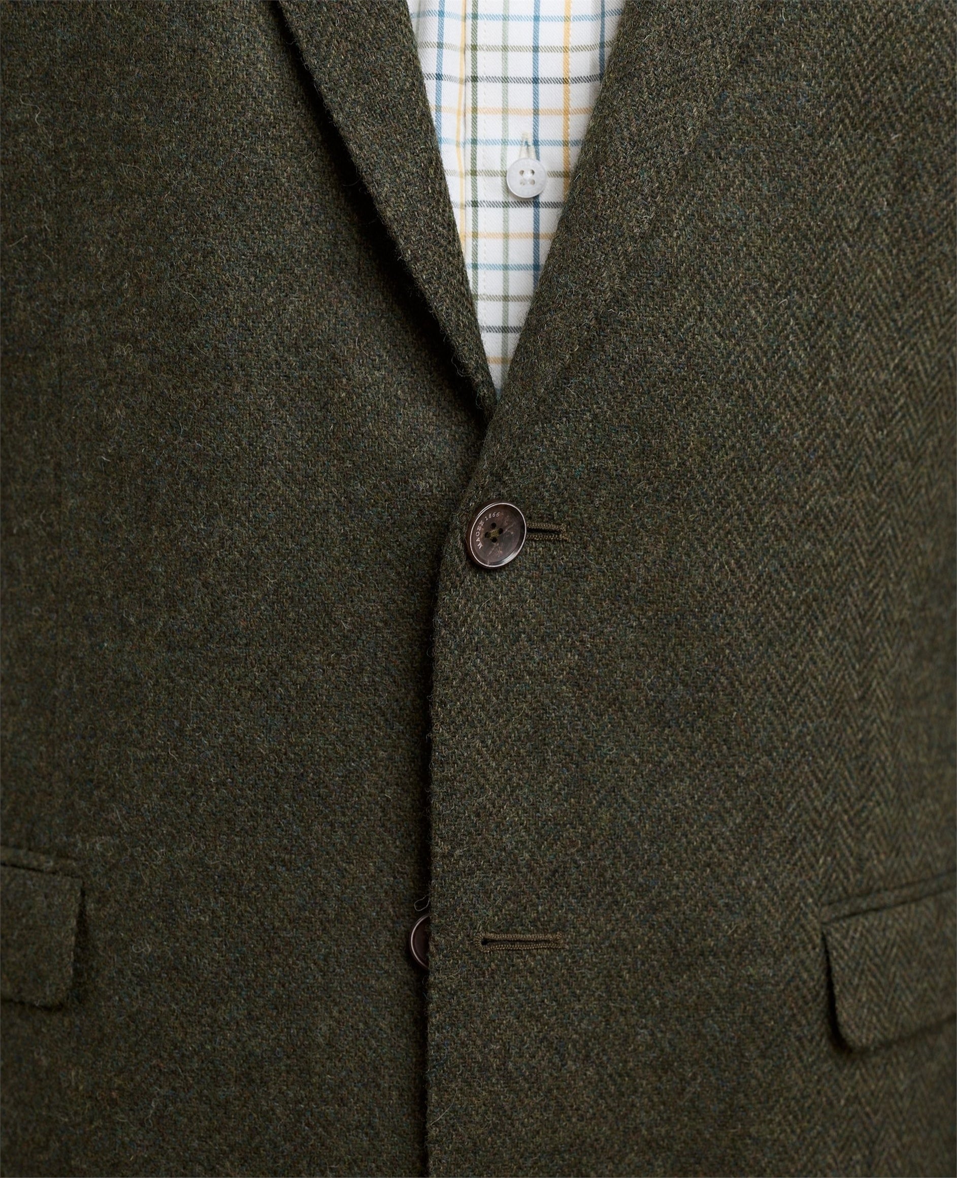 Magee Ennis Blazer in Moss Herringbone