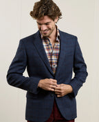 Ennis Tweed Blazer in Blue Check