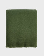 Foxford Dunloe Mohair Throw - Olive Green