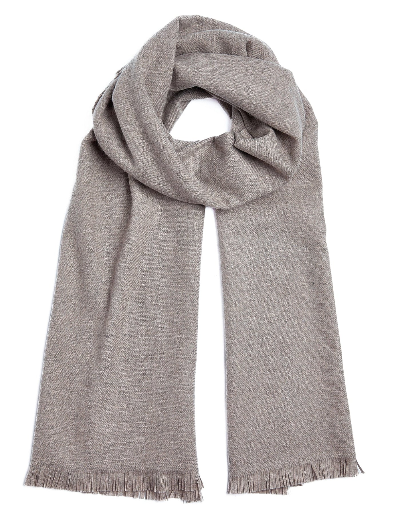 Foxford Fine Wool Cashmere Scarf - Mink