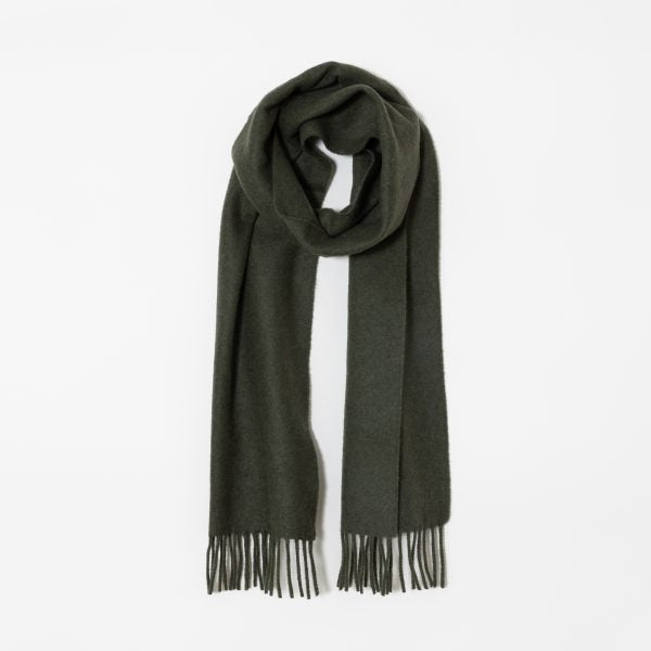 John Hanly 100% Cashmere Scarf - Forrest Green