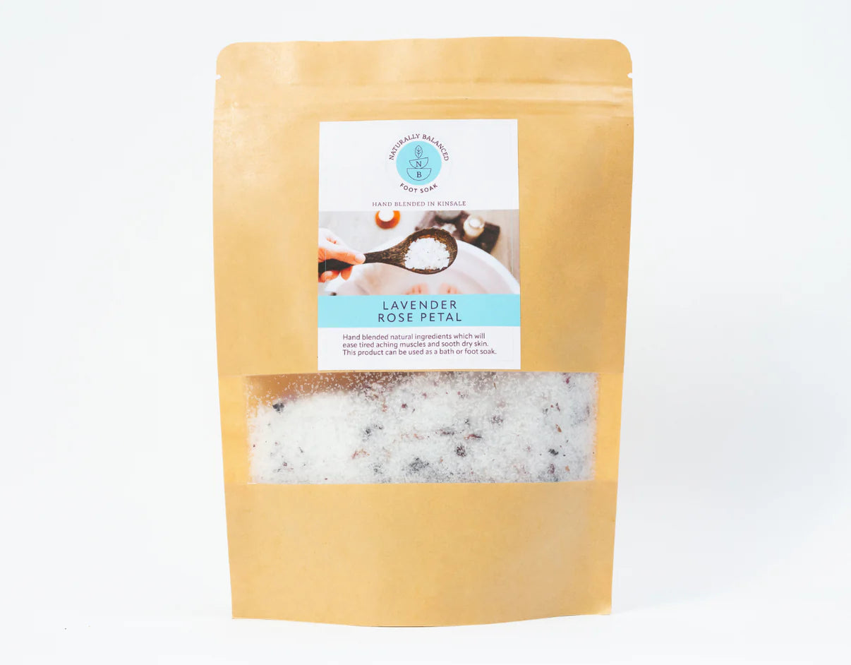 Naturally Balanced - Lavendar & Rose Petal Foot Soak Salts