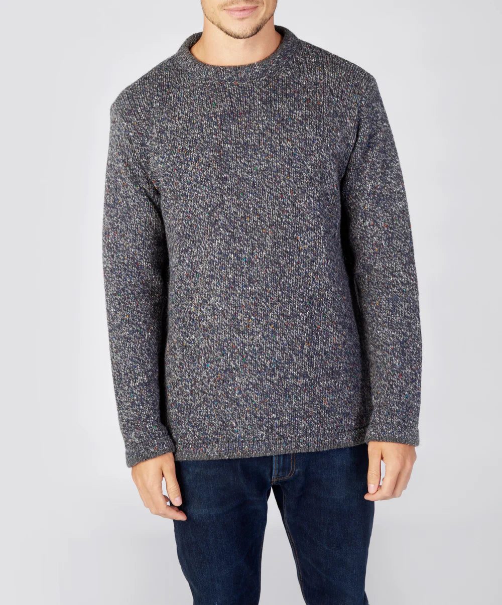 Irelands Eye Roundstone Sweater - Navy Marl