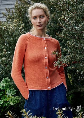 Womens Knitted Killiney Cardigan Coral