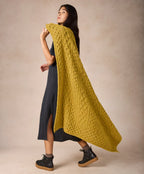 Irelands Eye Luxe Aran Throw - Lichen