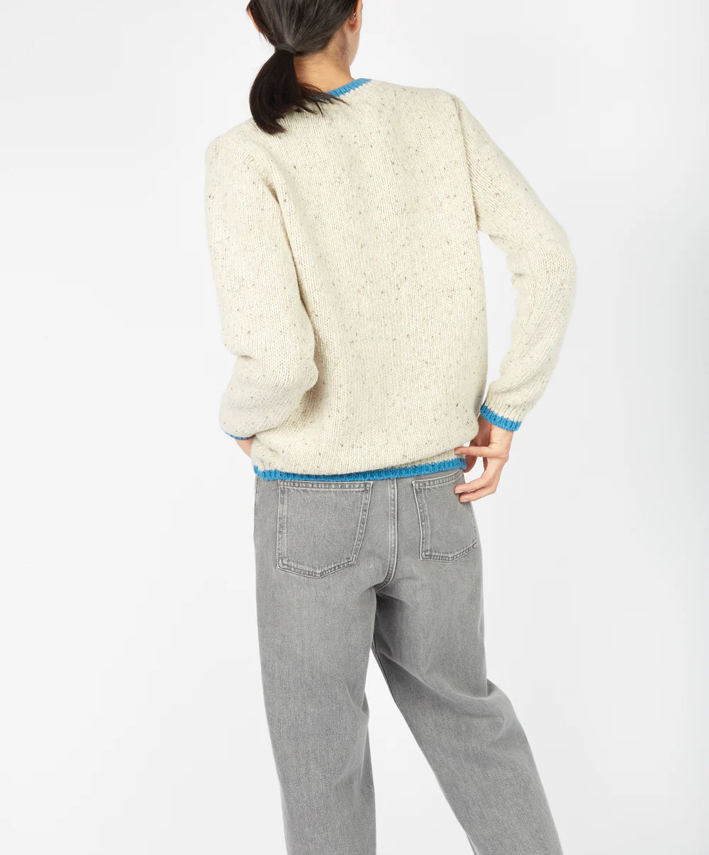 Irelands Eye Slaney Crew Neck Sweater - Chalkstone
