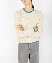 Load image into Gallery viewer, Slaney Crew Neck Sweater Chalkstone/Forgetmeknot Blue