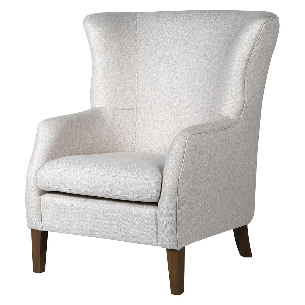 Linen Wing Back Chair