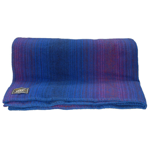 Kerry Wool Blankets Royal Blue