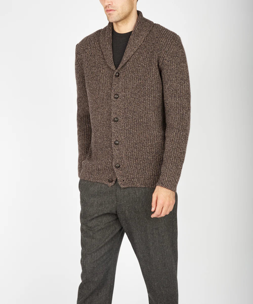 Irelands Eye Luxe Shawl Cardigan - Shadow Marl