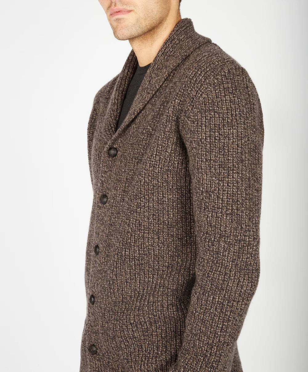 Irelands Eye Luxe Shawl Cardigan - Shadow Marl