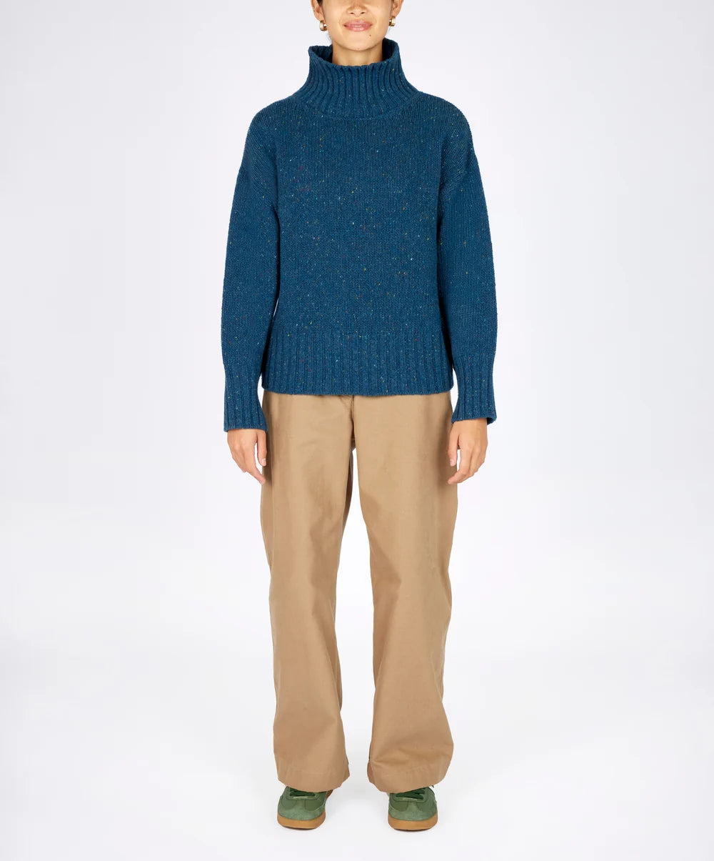 Irelands Eye - Paige Polo Neck Ink Marl Sweater