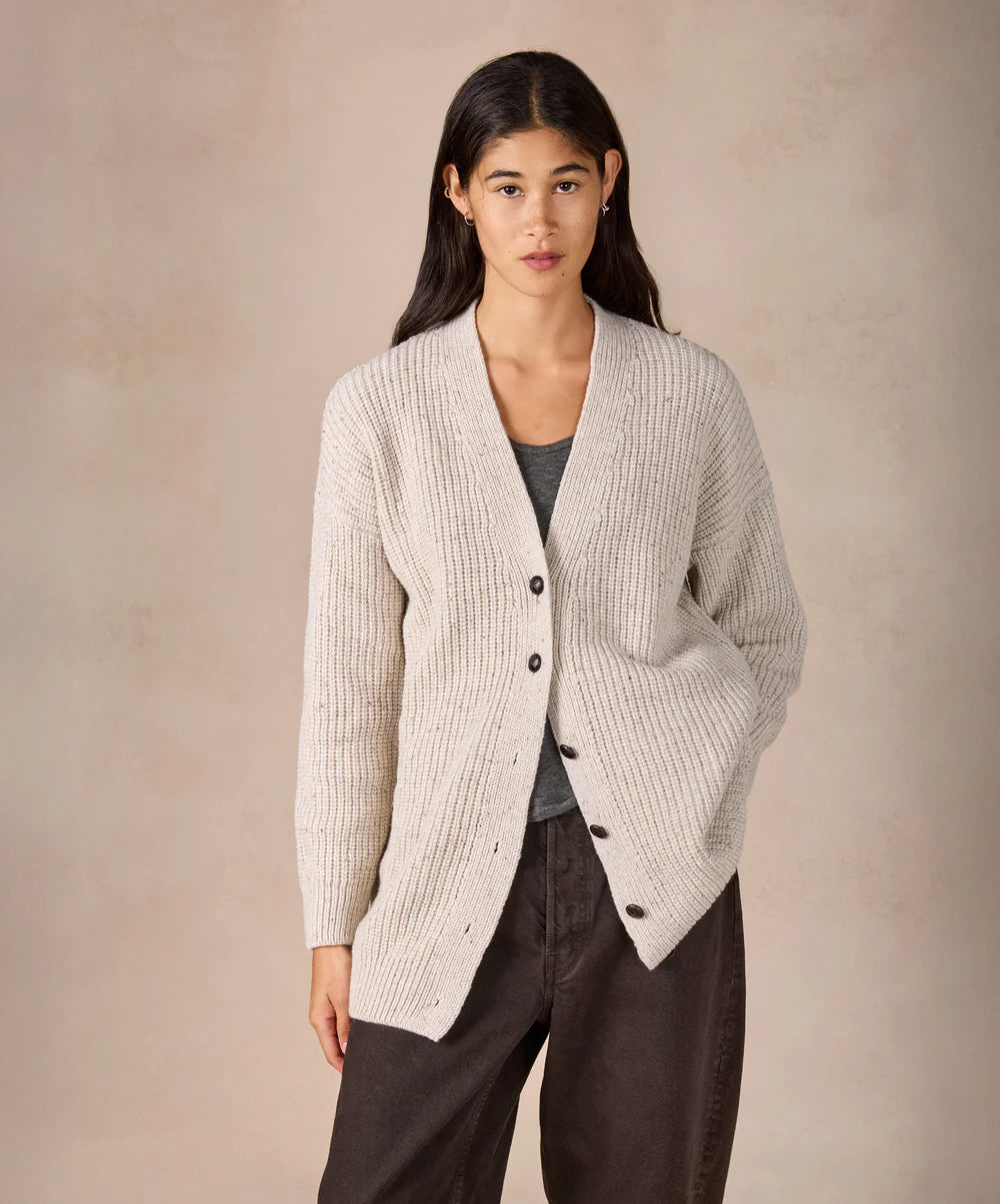 Irelands Eye Frankie Boyfriend Cardigan - Chalkstone
