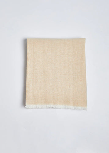 Foxford Camel Extra Large Throw/Blanket Lambswool