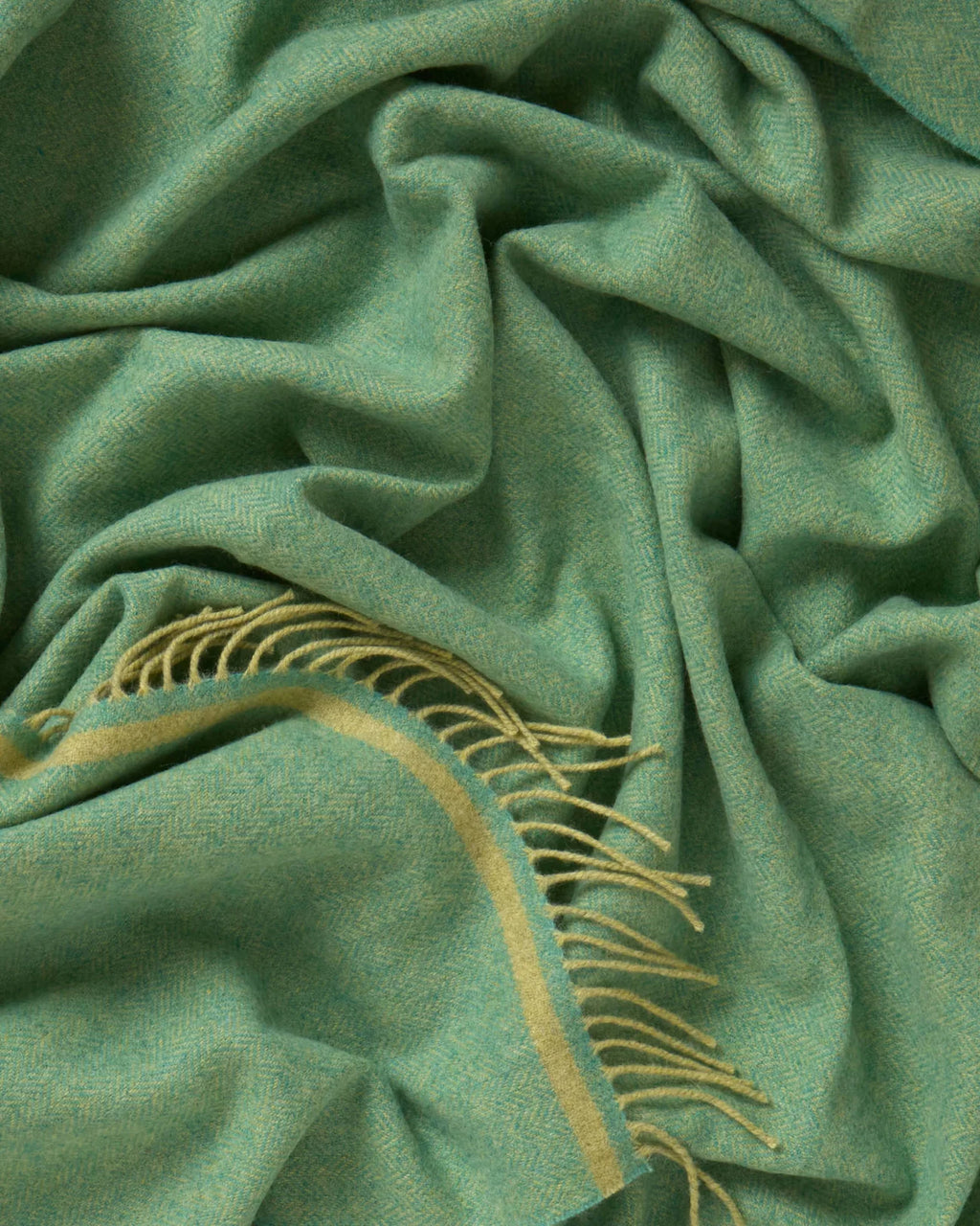 Foxford Cathal Lambswool Throw - Spearmint & Citrus