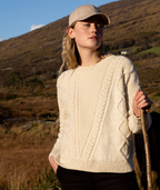 Fisherman Out Of Ireland, Aran Harp Stitch Jumper