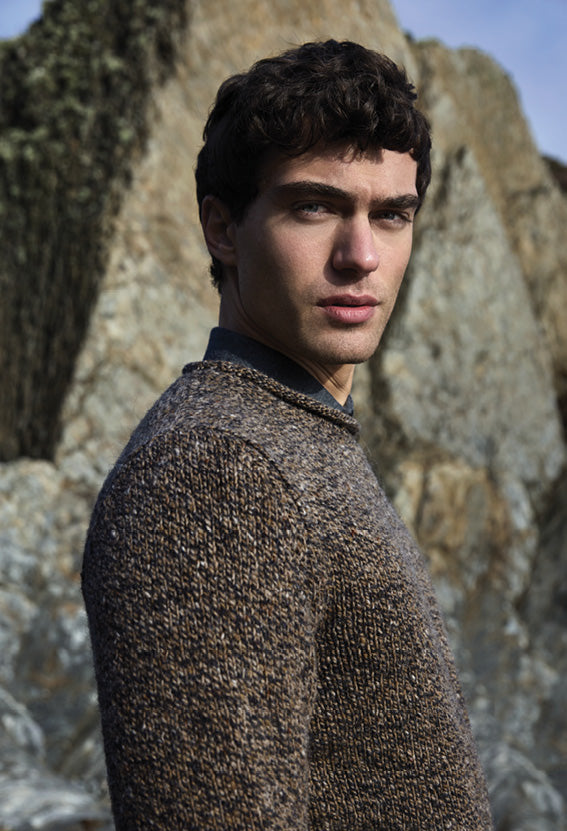Fisherman Out of Ireland - Alpaca Roll Neck Sweater, Guinness