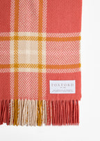 Foxford Macha Cashmere & Lambswool Throw – Terracotta