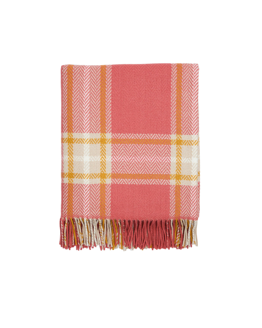 Foxford Macha Cashmere & Lambswool Throw – Terracotta