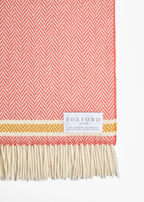 Foxford Inishcrone Cashmere & Lambswool Throw – Terracotta