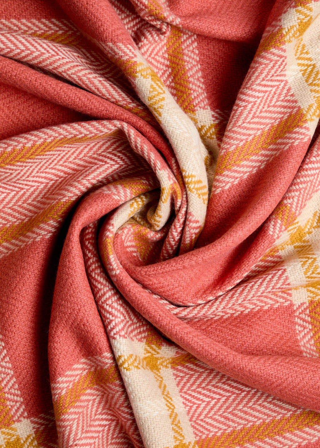 Foxford Macha Cashmere & Lambswool Throw – Terracotta