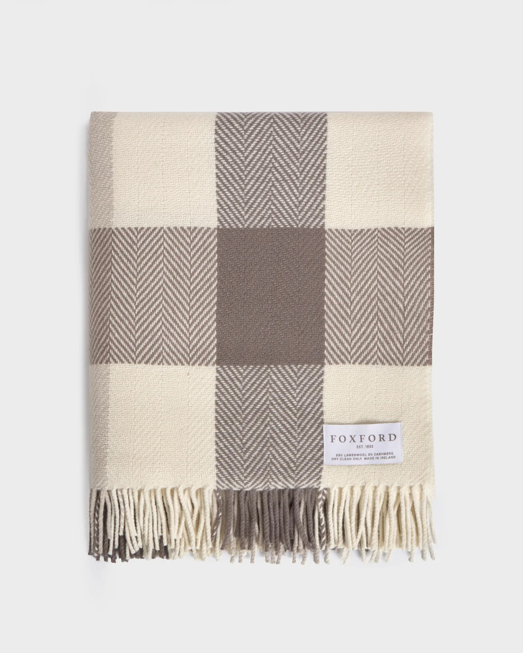 Foxford Finn Cashmere and Lambswool Throw - Natural