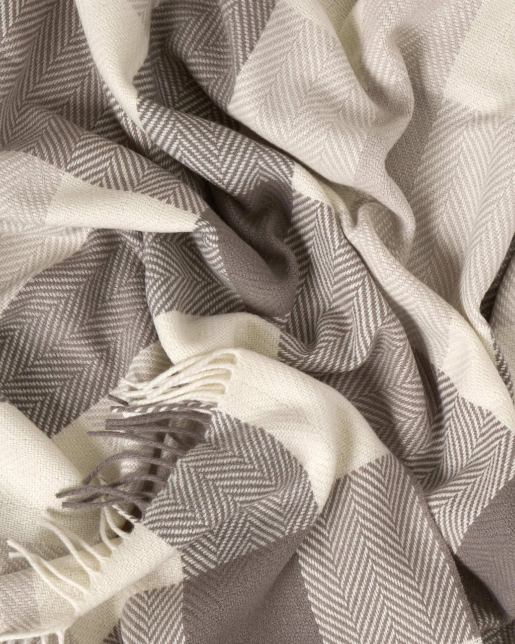 Foxford Finn Cashmere and Lambswool Throw - Natural