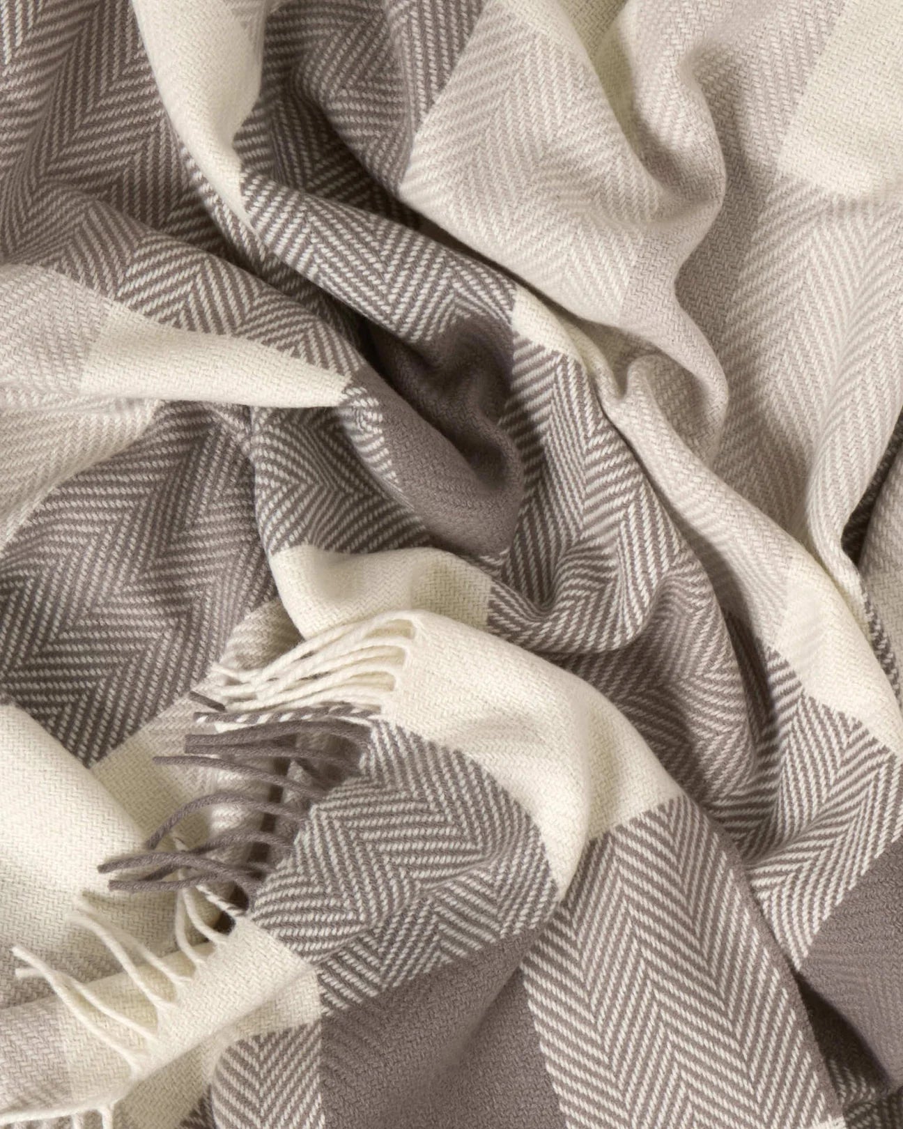 Foxford Finn Cashmere and Lambswool Throw - Natural