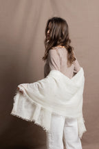 Elaine Madigan 100% Cashmere Frankie Wrap - Almost White