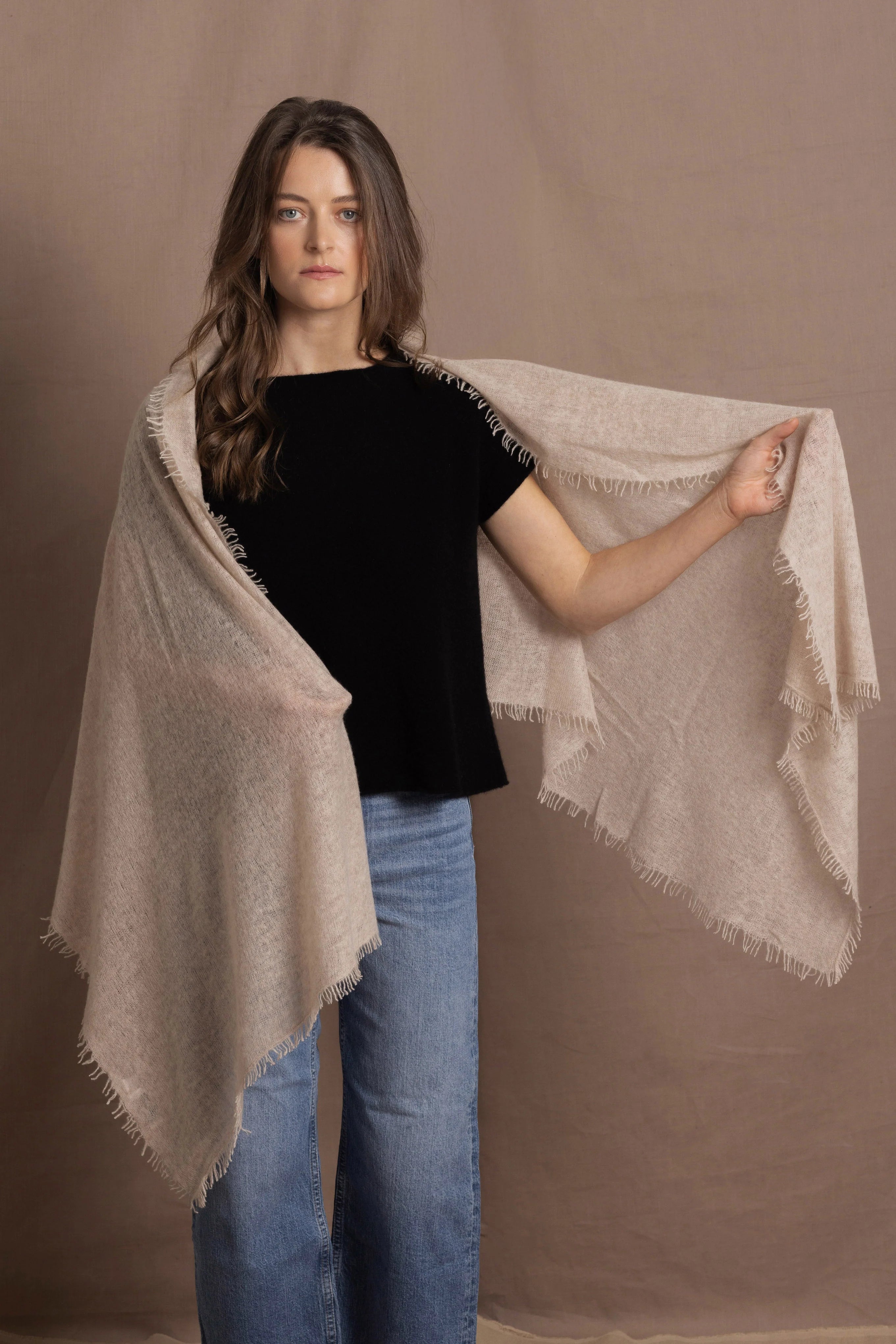 Frankie Cashmere Wrap | Oyster