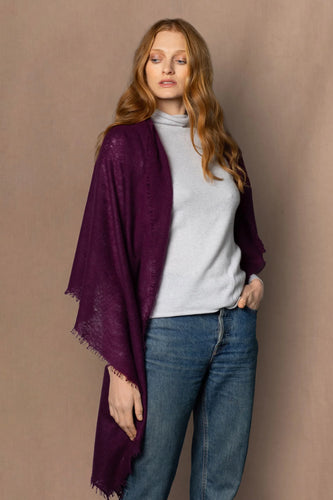 Frankie Cashmere Wrap | Plum