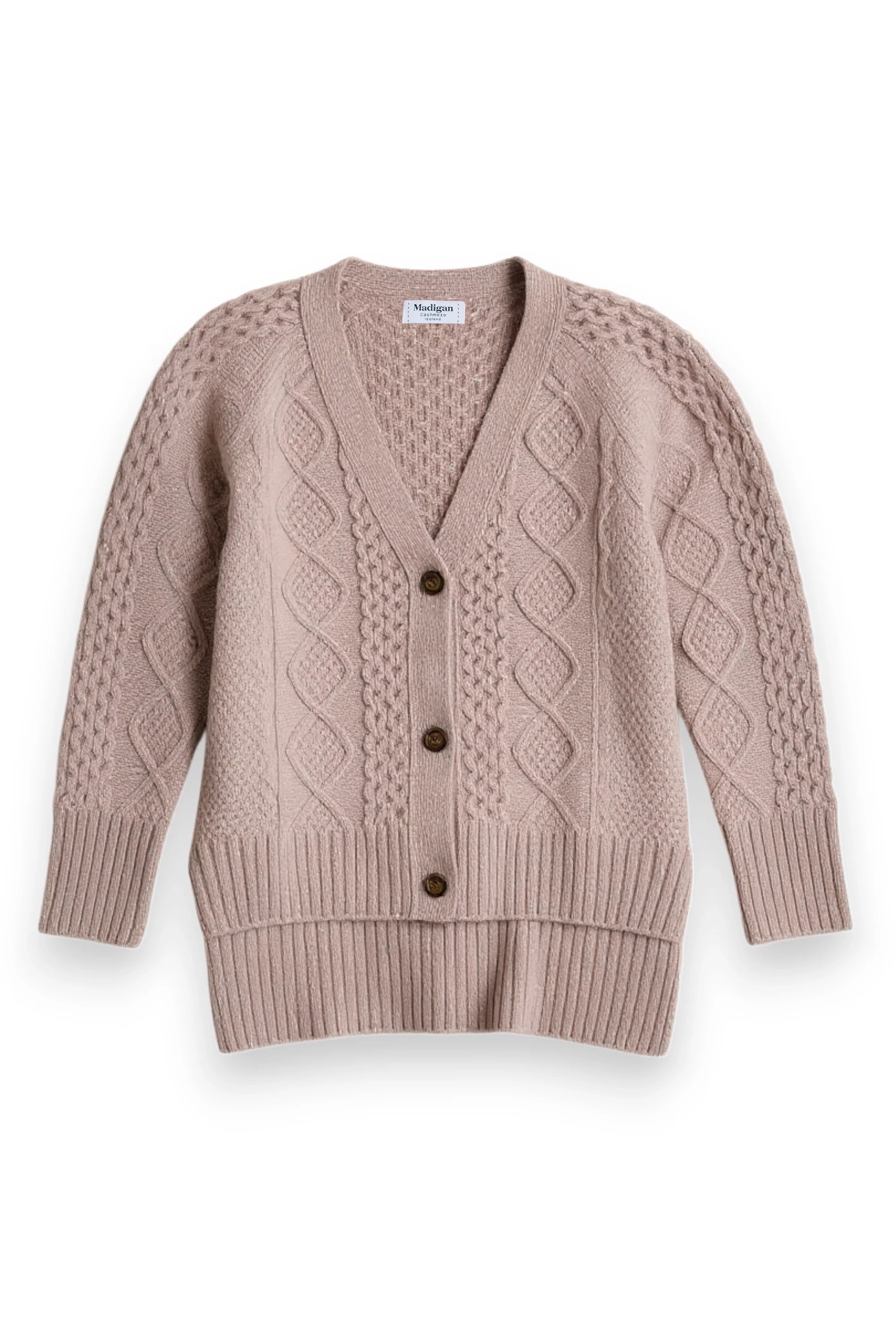 Elaine Madigan Grá Mo Chroí Cashmere Aran Cardigan