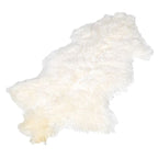White Mongolian Sheepskin Rug