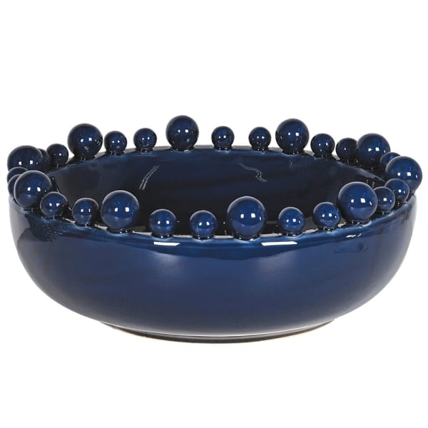 Dark Blue Bobble Edged Bowl