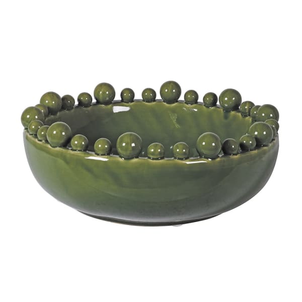 Green Bobble Edged Bowl