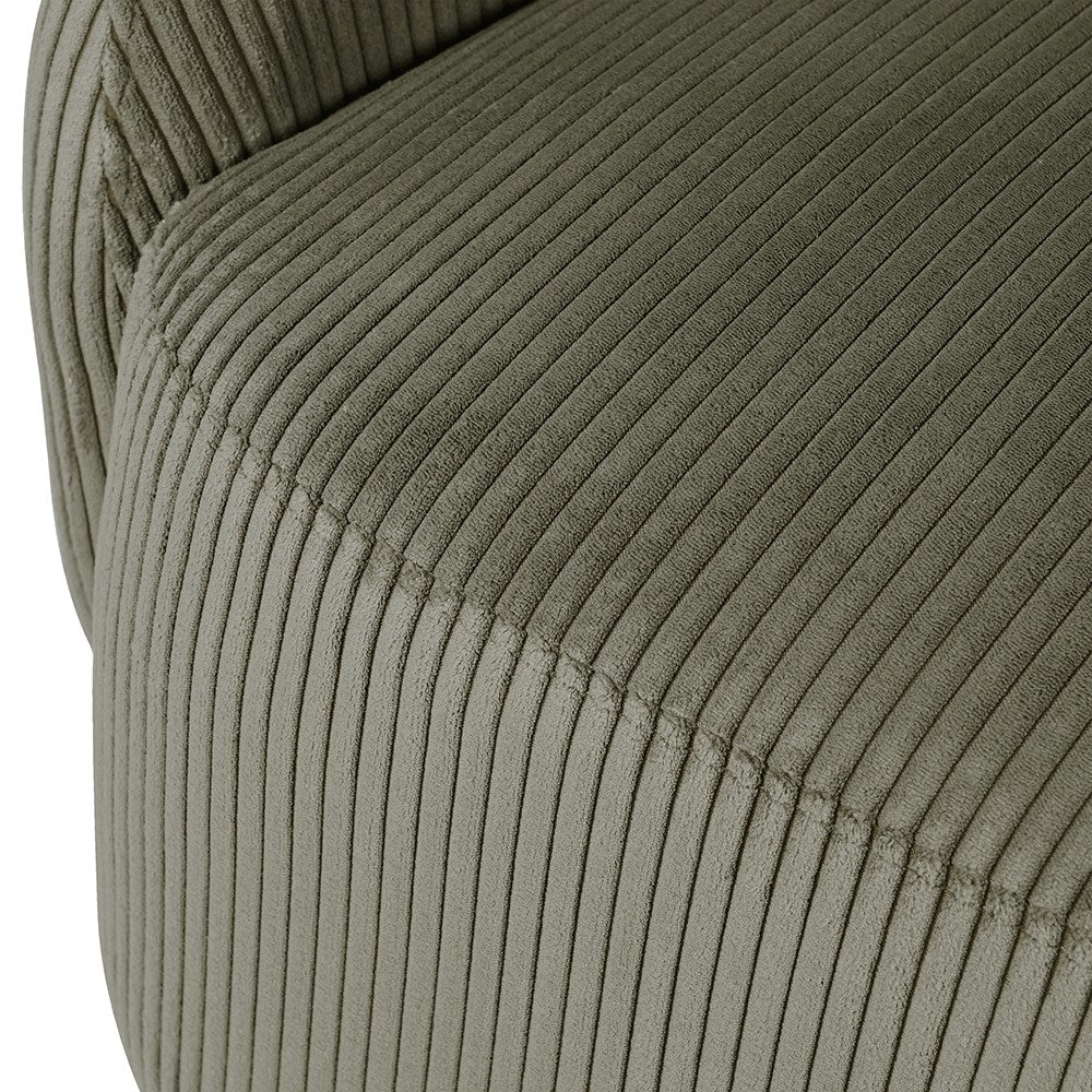 Moss Green Corduroy Accent Chair