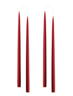 Dark Red, Hand dipped, dyed candle, 4 pack