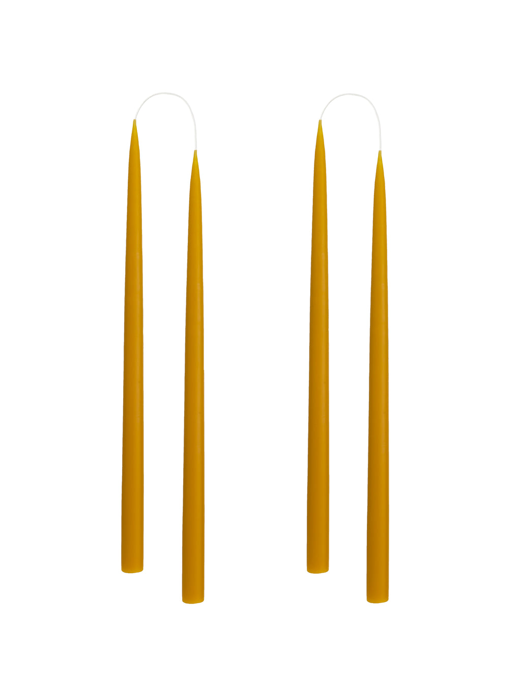 Honey, Hand dipped, dyed candle, 4 pack