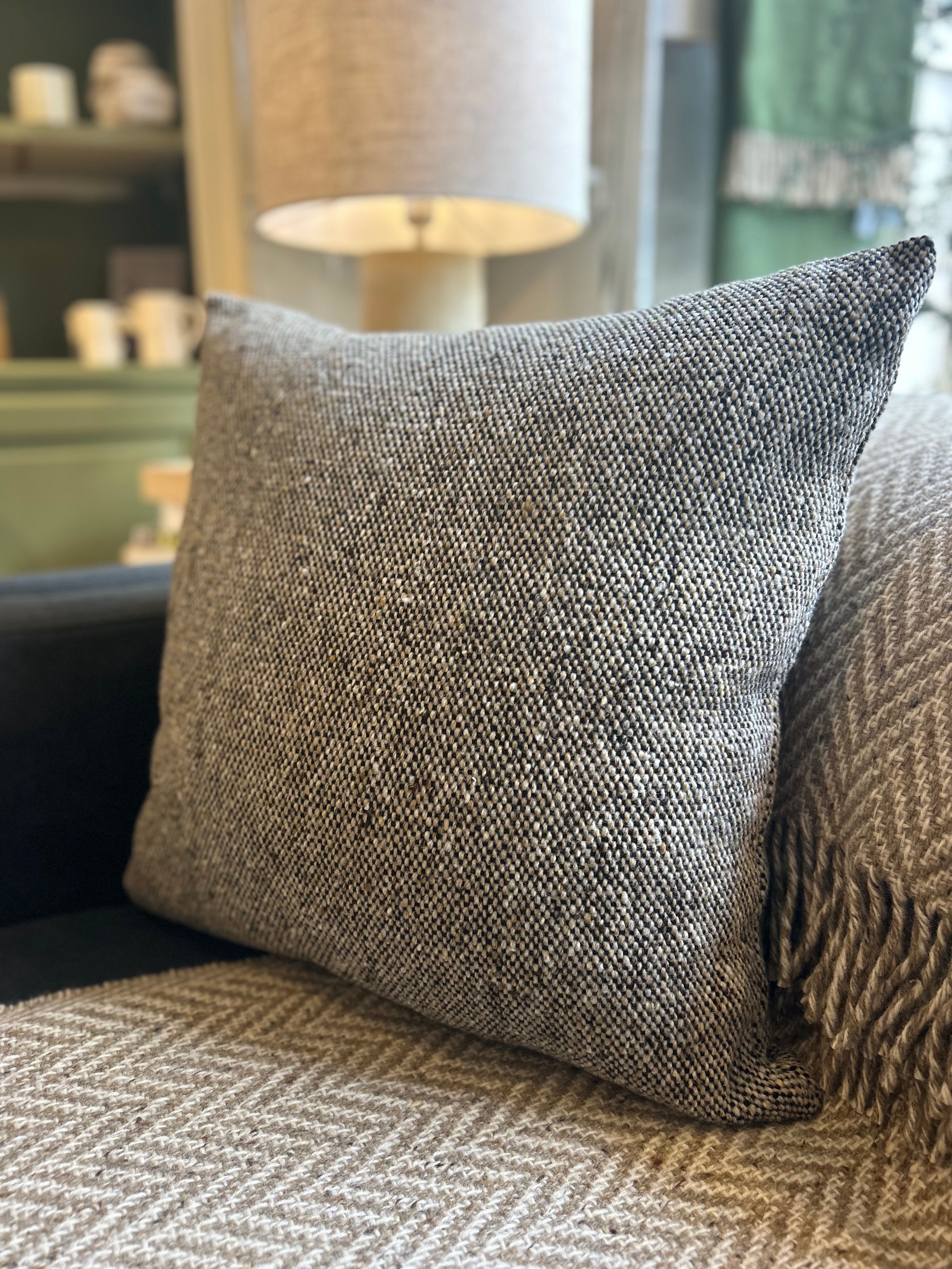 Studio Donegal - Dark Oatmeal Throw Pillow