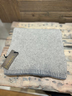 Fisherman Out of Ireland Blanket Stitch Scarf - Porridge/Grey