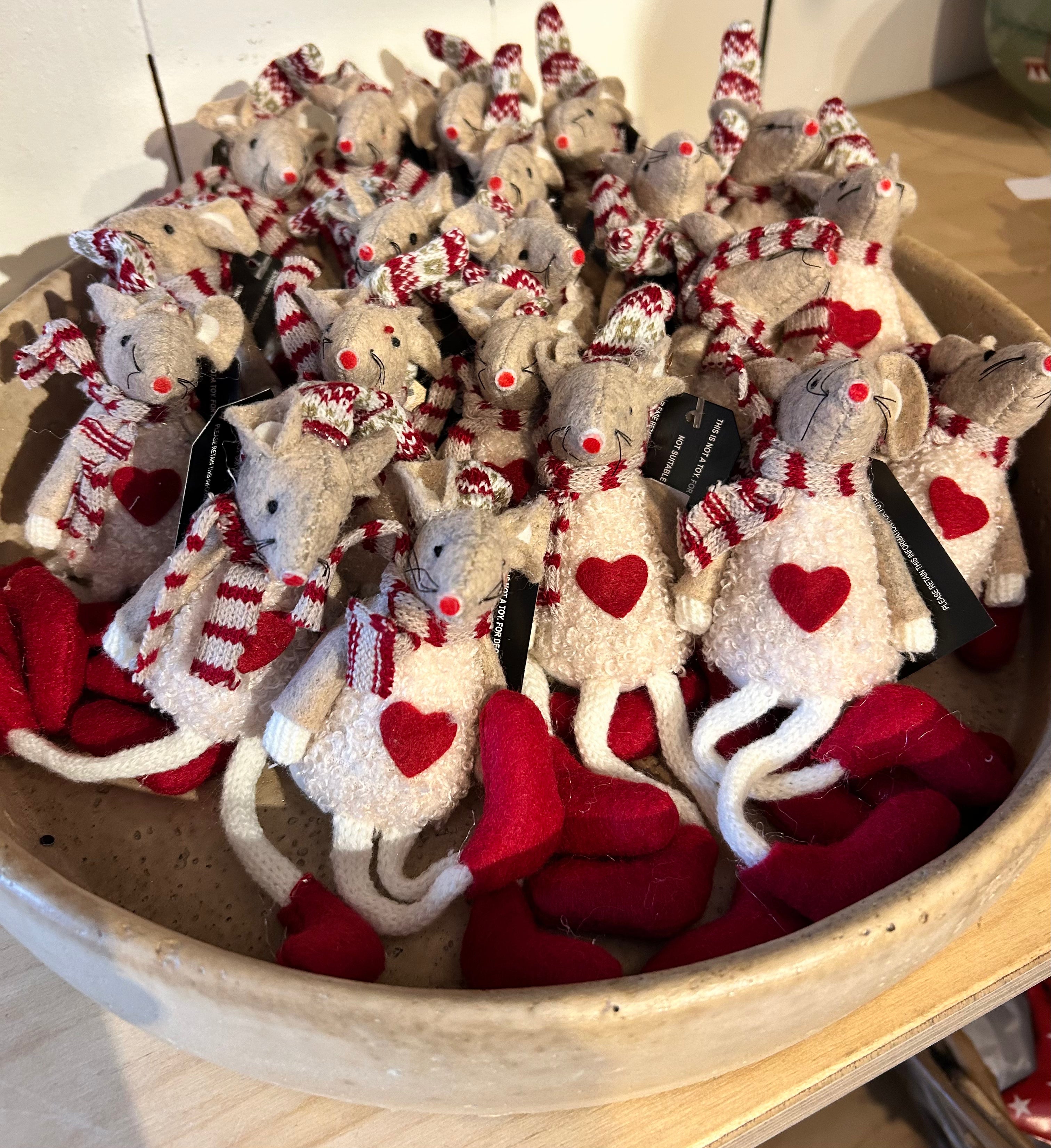 Festive Fabric Sitting Mouse